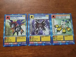 Digimon Card Series 2 Gold-Lettered Rares Complete Set Of 3 - Image 1
