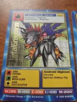 Digimon Card Series 2 Gold-Lettered Rares Complete Set Of 3 - Image 2