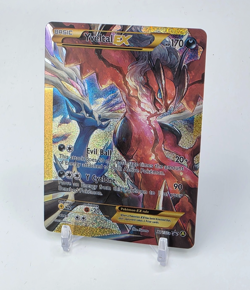 Custom SPARKLING GOLD HOLO Yvelta Ex Yvelta Card DESCRIPTION BELOW - Image 1