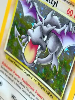 Aerodactyl 1/62 Pokemon Card TCG Fossil Unlimited Holo MP - Image 5