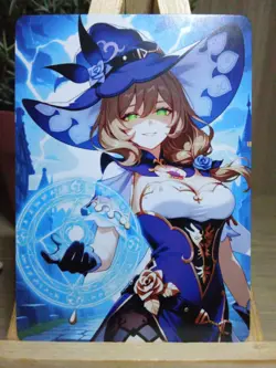 Lisa Genshin Impact Waifu Goddess Story Fan Art Anime Card Carte - Image 1
