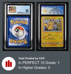 *POP 1* 2019 Pokemon Pikachu Holo #SM162 Team Up Blister Promo CGC PERFECT 10 - Image 4