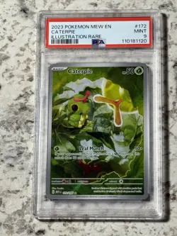 Caterpie 172/165 Illustration Rare PSA 9 MINT (Pokemon S&V 151 2023) - Image 1