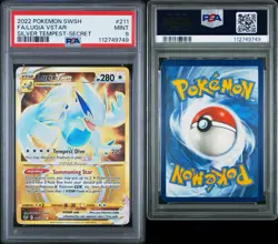 2022 POKEMON SWORD & SHIELD SILVER TEMPEST FA/LUGIA VSTAR -SECRET PSA 9 - Image 3