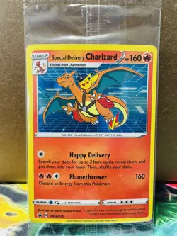 SEALED Special Delivery Charizard SWSH075 UK Pokemon Center Cosmos Holo Promo NM - Image 1