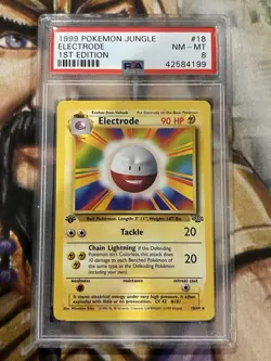 1999 Pokemon Electrode Jungle 1st Edition #18 Rare English - PSA 8 NM/Mint ⚡ - Image 1
