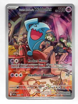TCG Pokemon Team Rocket's Wobbuffet 203 Sv: Scarlet & Violet Promo Holo NM - Image 1