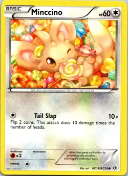 Pokemon TCG Minccino RC18/RC25 Legendary Treasures STARFOIL LP - Image 1