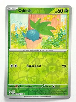Oddish 043/165 Reverse Holo Common - Scarlet & Violet 151 Pokemon - Near Mint NM - Image 3