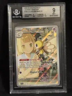 2025 POKEMON JOURNEY TOGETHER IR LILLIE'S RIBOMBEE BGS 9 Mint - Image 1