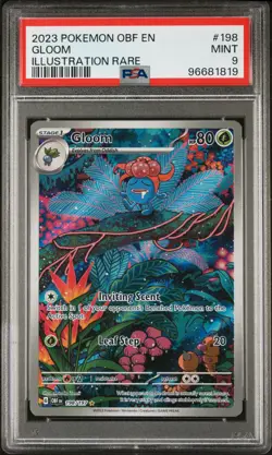 2023 POKEMON OBF EN-OBSIDIAN FLAMES ILLUSTRATION RARE #198 GLOOM PSA 9 - Image 1