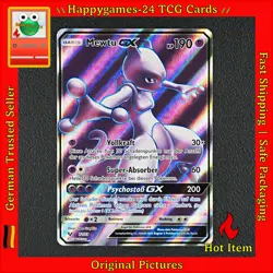 Mewtu GX - Pokemon Karte TCG 72/73 Ultra Rare Schimmernde Legenden /Z88 - Image 1