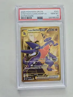 Pokemon TCG - Cynthia's Garchomp EX 241/182 - Destined Rivals - Gold - PSA 10 - Image 1