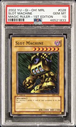 2002 YU-GI-OH! MRL-MAGIC RULER 1ST ED #028 SLOT MACHINE PSA 10 - Image 1