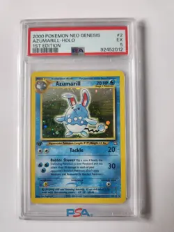 PSA 5 MINT Azumarill 2 Neo Genesis 1st Edition Holo Pokemon Card - Image 1