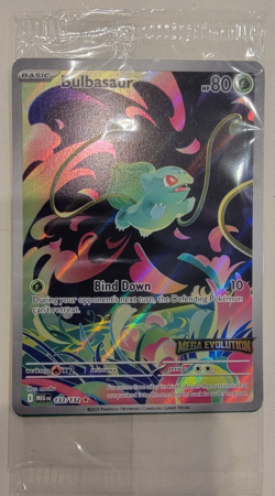 Pokemon SEALED Bulbasaur Foil card 133/132 Mega Evolution Stamped Promo - Image 1