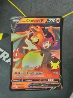 JUMBO Lance’s Charizard V Card SWSH133 Pokemon Celebrations TCG Black Star Promo - Image 1