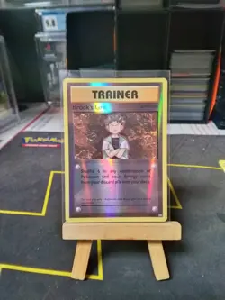 BROCK'S GRIT TRAINER REVERSE HOLO FOIL 2016 POKEMON TCG CARD 74/108 - Image 1