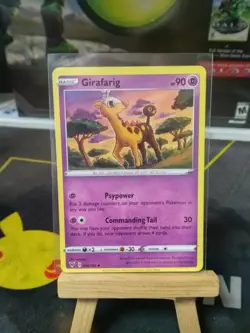 MISCUT ERROR Girafarig 065/185 NM Vivid Voltage Pokemon Card - Image 1