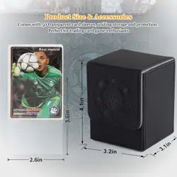 Card Deck Box 110+ Storage MTG Deck Box with 50 Pcs Card Sleeve Collectible Tr - Image 4