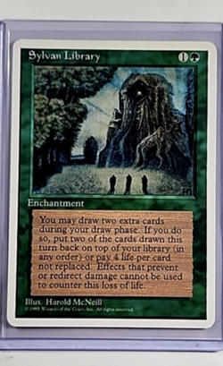 1995 MTG Magic The Gathering 4ED 4th Fourth Edition Vintage Sylvan Library - Image 1