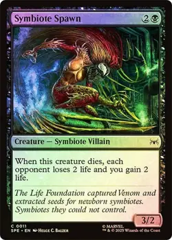 NM Foil Symbiote Spawn, MTG, Marvel's Spider-Man, Magic the Gathering, 11 - Image 1