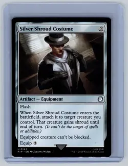 Silver Shroud Costume Universes Beyond: Fallout 142 NM MTG PIP Magic TCG - Image 1
