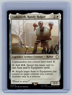 Codsworth, Handy Helper R Universes Beyond: Fallout 14 NM MTG PIP Magic TCG RARE - Image 1