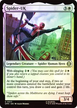 NM Foil Spider-UK, MTG, Marvel's Spider-Man, Magic the Gathering, 17 - Image 1