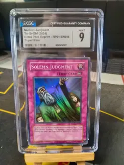 Solemn Judgment *CGC MINT 9* RP01-EN045 *Super Rare* Retro Pack * Yugioh - Image 1