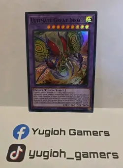 YUGIOH ULTIMATE GREAT INSECT PHHY 1ST EDITION SUPER LIGHT PLAYED - Image 1