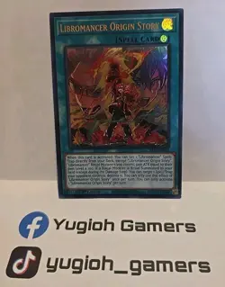 YUGIOH LIBROMANCER ORIGIN STORY CYAC 1ST EDITION ULTRA LIGHT PLAYED - Image 1