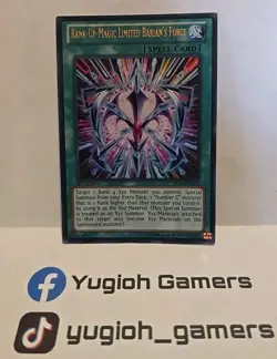 YUGIOH RANK UP MAGIC LIMITED BARIAN'S FORCE YSL3 ULTRA 1ST EDITION LIGHT PLAYED - Image 1