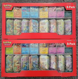 Lot of 2 - Pokemon TCG Prismatic Evolutions 8 Mini-Tins with Promo Cards SV 8.5 - Image 1