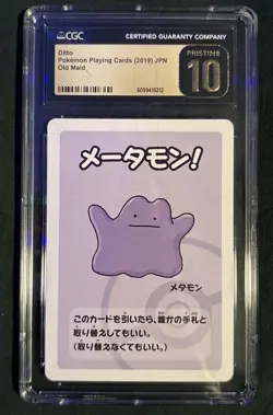 CGC 10 PRISTINE Ditto Old Maid 2019 Japanese Pokemon Card - Image 1