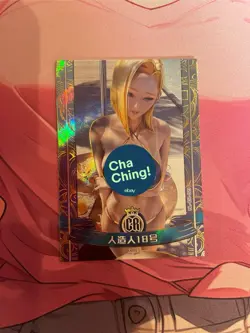WAIFU Romance Of Goddess Android 18 CR Rare card. Sexy Anime Girl - Image 1