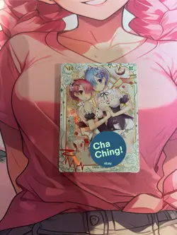 WAIFU Charm Of The Goddess Rem And Ram NR Rare Hit card. Sexy Anime Girl - Image 1