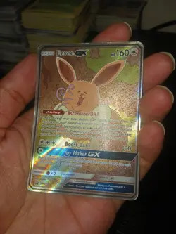 Pokemon ENGLISH Eevee GX HOLO PROMO Card SM233 Heavy DAMAGED READ! - Image 5