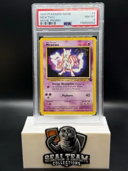 1999 Pokemon Mewtwo #3 Game PSA 8 WB Movie Promo Card - Image 1