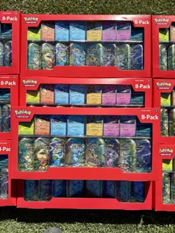 10x Pokemon TCG Prismatic Evolutions Costco 8 Mini-Tin Bundle Promo Cards SEALED - Image 2