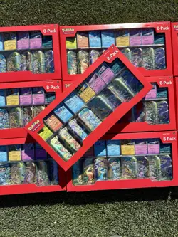 10x Pokemon TCG Prismatic Evolutions Costco 8 Mini-Tin Bundle Promo Cards SEALED - Image 4