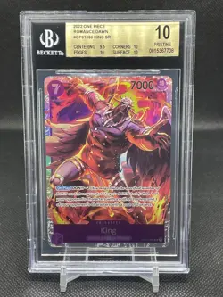One Piece Romance Dawn King OP01-096 Wave 1 Pre Errata SR BGS 10 Card TCG CCG - Image 1