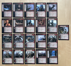 SAURON / MORDOR (RARE) COLLECTION (LORD OF THE RINGS TCG, LOT OF 21 RARE CARDS) - Image 1