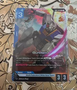 Gundam TCG Card Game Gundam Foil GD01-001 LR - Image 1
