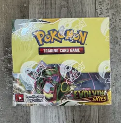 Evolving Skies Booster Box - No Cards - Display Box WITH WRAPPING & EMPTY PACKS! - Image 1