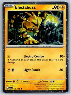 Electabuzz - Scarlet Violet 151 Promo 125/165 Zapdos EX Box Pokemon Card NM - Image 1