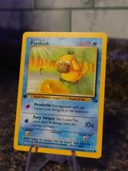 1st edition - Psyduck 53/62 - Fossil Set - 1999 WOTC Pokemon Card - Image 1