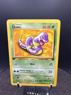1st Edition Ekans Vintage 56/82 Team Rocket Pokemon Card - Image 2