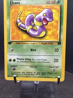 1st Edition Ekans Vintage 56/82 Team Rocket Pokemon Card - Image 5