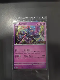Xerneas 064/132 SEALED Pokemon Mega Evolution Stamped Promo Best Buy Holo Card - Image 1